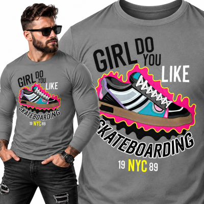 LONGSLEEVE ŚMIESZNY GIRL SKATEBOA DRING